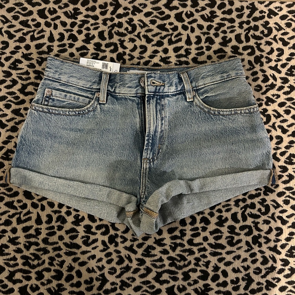 Garage Light Blue Jean Shorts